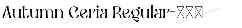 Autumn Ceria Regular字体转换
